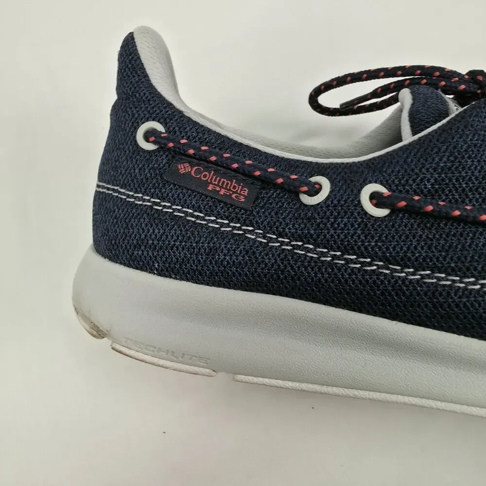 Columbia PFG Delray Mens 10.5 Navy Boat Shoes Lace Up Casual Deck Comfort